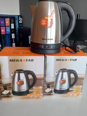 Pava electrica Megastar 1500w 2L acero inoxidable regulador Mate
